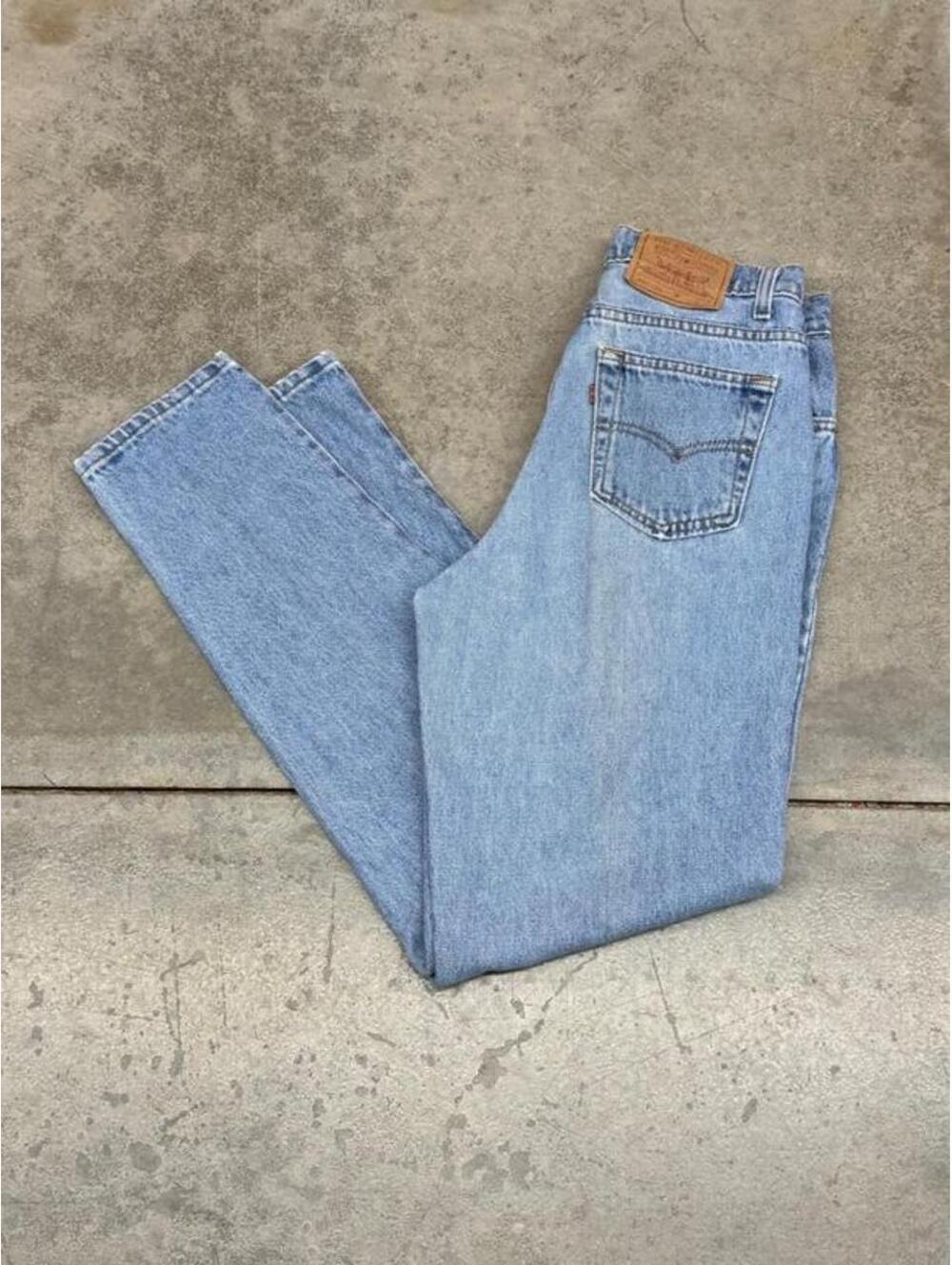 vintage levis faded blue made in usa straight leg jeans size 10 WOMENS